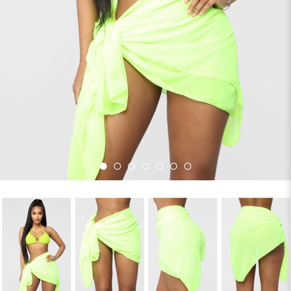 Fashion Nova Neon Sarong/ Cover up